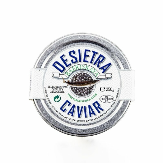 Desietra Baeriskaya Kaviar (Acipenser baerii) Aquakultur Deutschland, 250 g