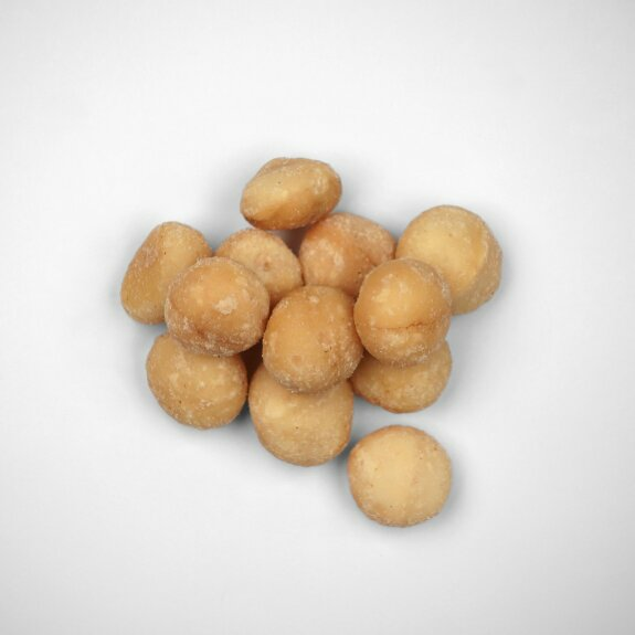 Macadamia Nüsse
					Geröstet & gesalzen, 100 g
				