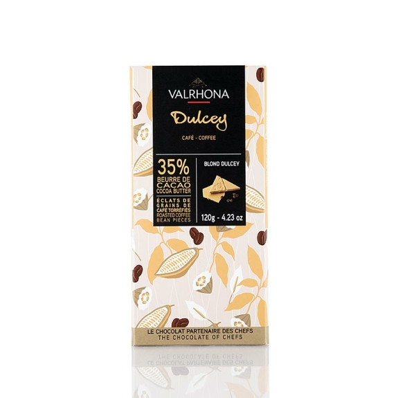 Valrhona Dulcey - Blonde Schokolade, mit Kaffee
					35 % Kakao, 70 g
				