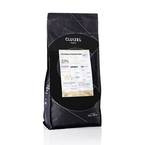 Weiße Kuvertüre Callets, Grandes Teneurs, Elianza Ivoire 33 %
					Frankreich, Manufacture Cluizel, 3 kg
				